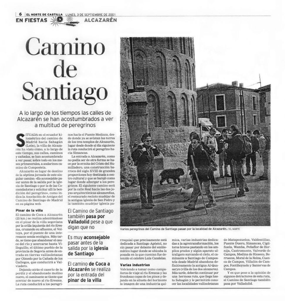 Camino en Alcazarén Camino en Alcazarén