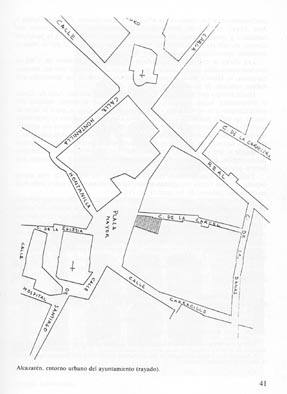 Plano del centro de Alcazarn [enlace externo en otra ventana]