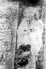 Detalle de fresco desaparecido en la iglesia de San Pedro (aos atrs) [enlace externo en otra ventana]